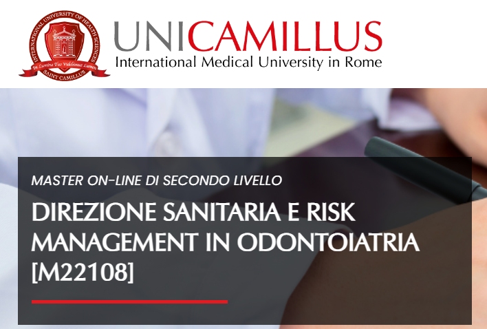 Clicca per accedere all'articolo MASTER: DIREZIONE SANITARIA E RISK MANAGEMENT IN ODONTOIATRIA